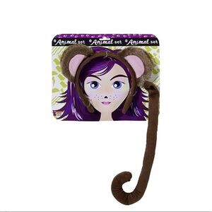 Women's Monkey Costume Accesories Set Brown​​​​​
